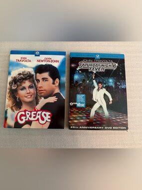 John Travolta Grease & Saturday Night Fever DVDs